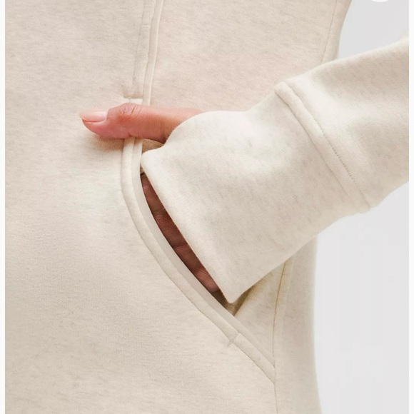 Scuba Full-Zip Hoodie Plush. Size. 6. Color. Heathered Bone/Gold - Picture 5 of 11